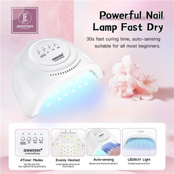 27 Colors Nail Polish Kit with U V Light, U V LED Nail Dryer Lamp Curing Gel - Picture 4 of 8